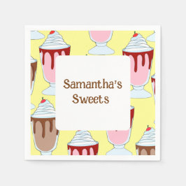 Erdbeeren und Schokolade Serviette