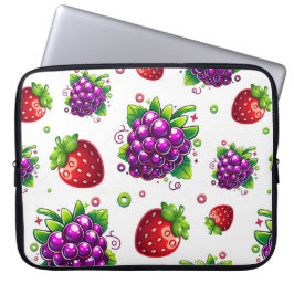 Erdbeeren und Trauben. Farbige Berries Laptopschutzhülle