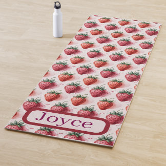 Erdbeeren Vintage Boho Yoga Mat mit individuellem Yogamatte