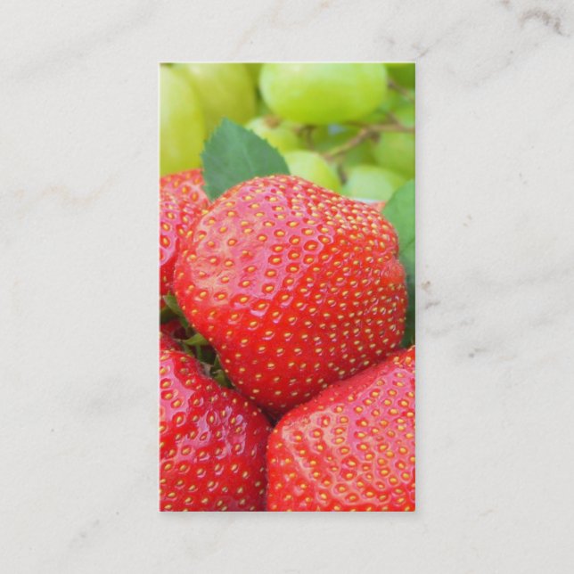 Erdbeeren-Visitenkarte Visitenkarte (Vorderseite)