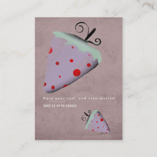 Erdbeeren Wirbel rote Polka Punkte Visitenkarten Visitenkarte