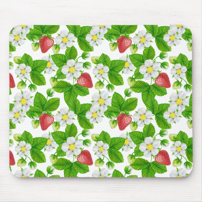 Erdbeerengarten Mousepad (Vorne)