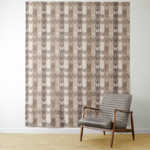 Erdbeerfarbene neutrale Butterfly-Streifen-Design  Wandteppich