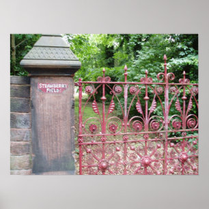 Erdbeerfeld Poster