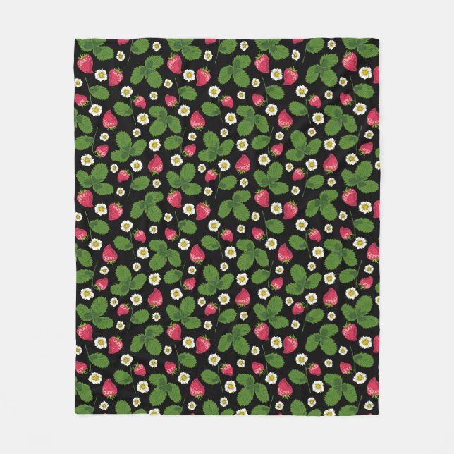 Erdbeerfelder Fleecedecke (Vorderseite)