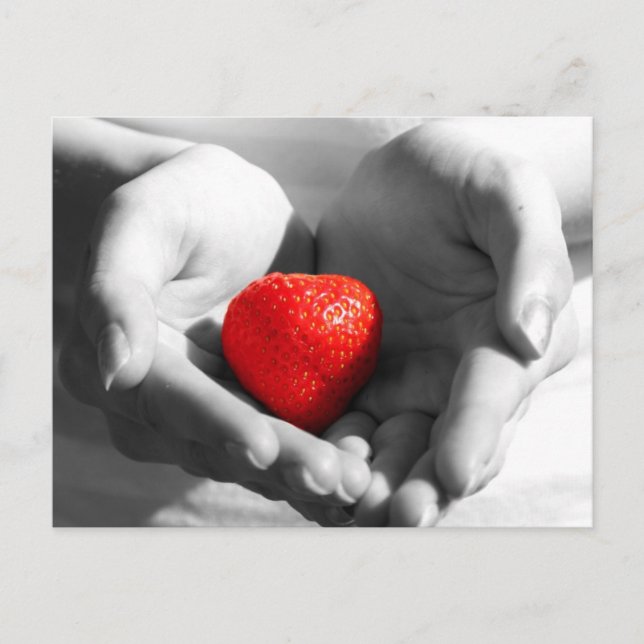 Erdbeergeschenk Postkarte (Vorderseite)