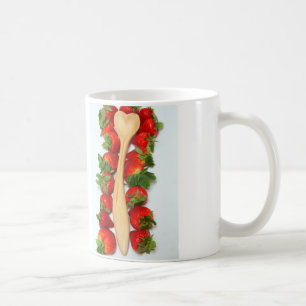 Erdbeerherz-Löffel-Tasse Kaffeetasse