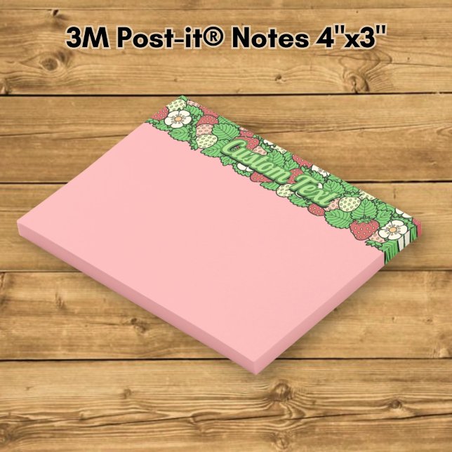 Erdbeerhintergrundmuster Post-it Klebezettel (Von Creator hochgeladen)