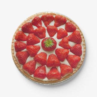 Erdbeerkäsekuchen-Papierplatte Pappteller