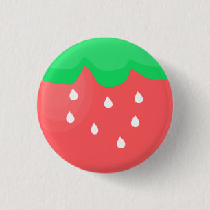 Erdbeerknopf Button