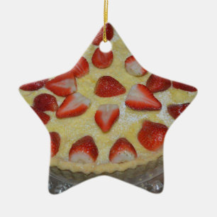 Erdbeerkuchen Keramik Ornament