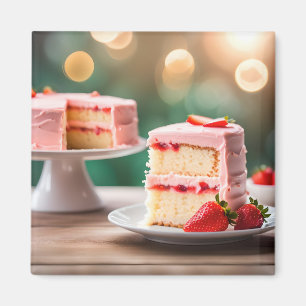 Erdbeerkuchen Magnet