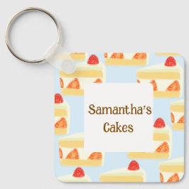 Erdbeerkuchen Schlüsselanhänger