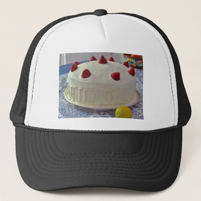Erdbeerkuchen Truckerkappe (Vorderseite)