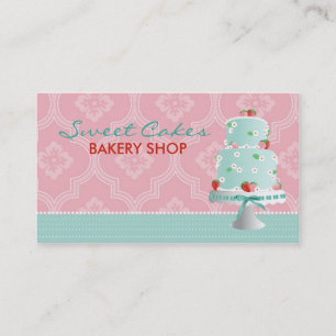 Erdbeerkuchen-Visitenkarte B2 Visitenkarte