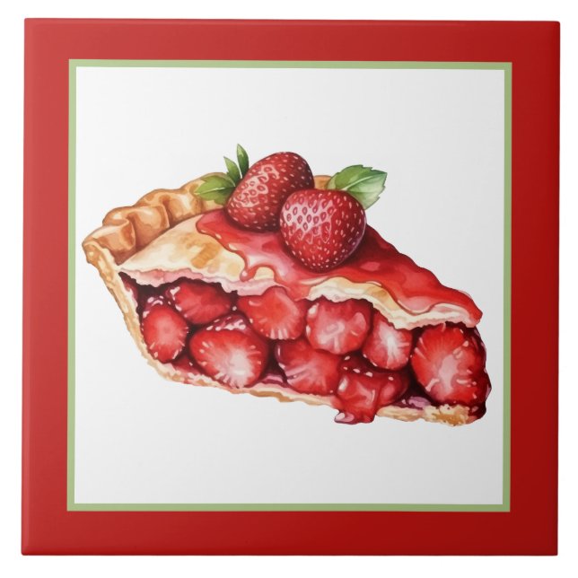 Erdbeerkuchen-Zuhause für Bäckerei Fliese (Vorderseite)