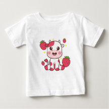 Erdbeerkuh, Niedliche Kuh, rosa Kuh Haustier