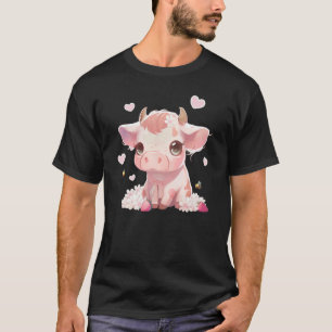 Erdbeerkuh, Süße Kuh, Rosa Kuh Haustier T-Shirt