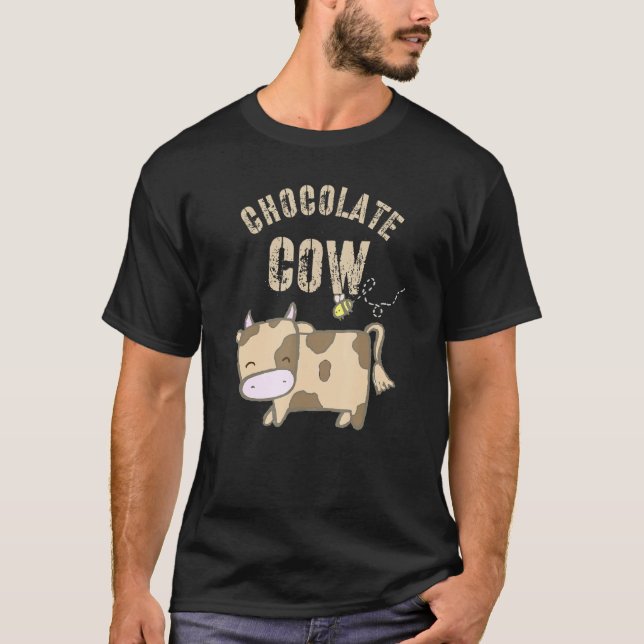 Erdbeerkühe Freund Schokolade Kuh Schokolade T-Shirt (Vorderseite)