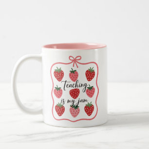 Erdbeerliebhaber-Lehrer Unterrichten ist mein Ding Zweifarbige Tasse
