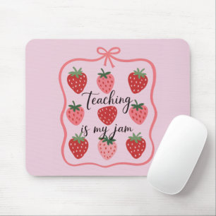 Erdbeerliebhaber-Lehrerin Unterrichten ist mein Di Mousepad
