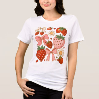 Erdbeerliebhaber süße Früchte Festlich Tri-Blend Shirt
