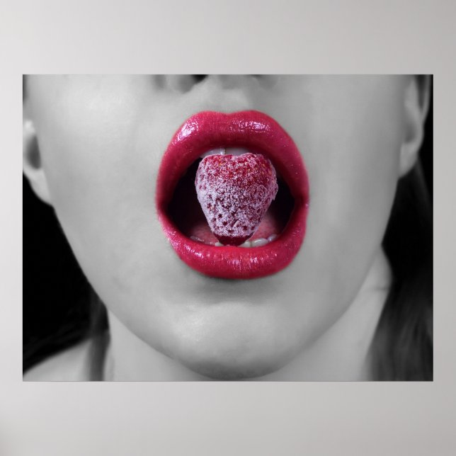 Erdbeerlips Poster (Vorne)