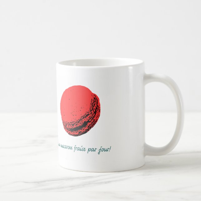 Erdbeermacarons Kaffeetasse (Rechts)