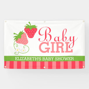 Erdbeermädchen-Babyparty Banner