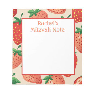 Erdbeermädchen-Mitzwa-Notizblock Notizblock