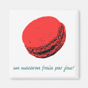 Erdbeermakaroon Magnet