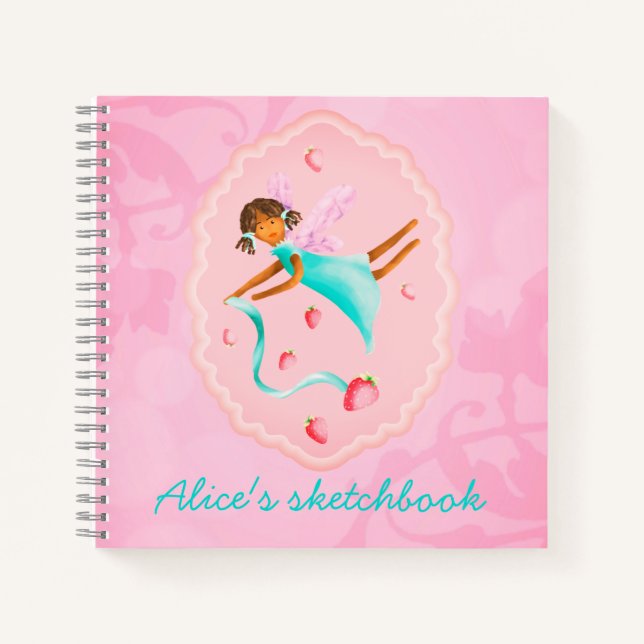 Erdbeermärchen personalisiert notizbuch (Vorderseite)