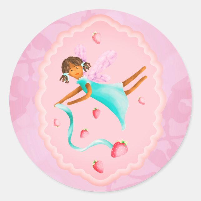 Erdbeermärchen Runder Aufkleber (Vorderseite)