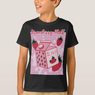 Erdbeermilch Japanischer Retro 90er Jahre Anime Fr T-Shirt