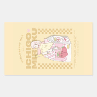 🍓✨Erdbeermilch ✨🍓 Rechteckiger Aufkleber