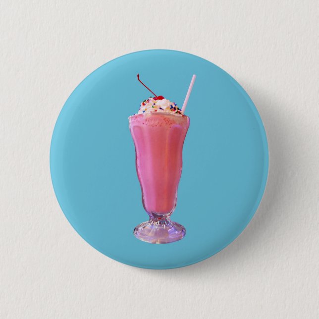 Erdbeermilchshake Button (Vorderseite)