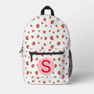 Erdbeermuster Bedruckter Rucksack