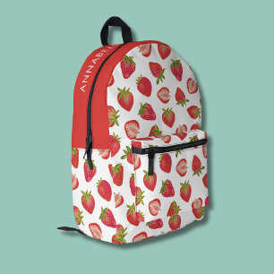 Erdbeermuster Bedruckter Rucksack