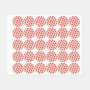 Erdbeermuster Etiketten