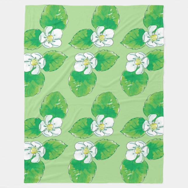 Erdbeermuster Fleecedecke (Vorderseite)