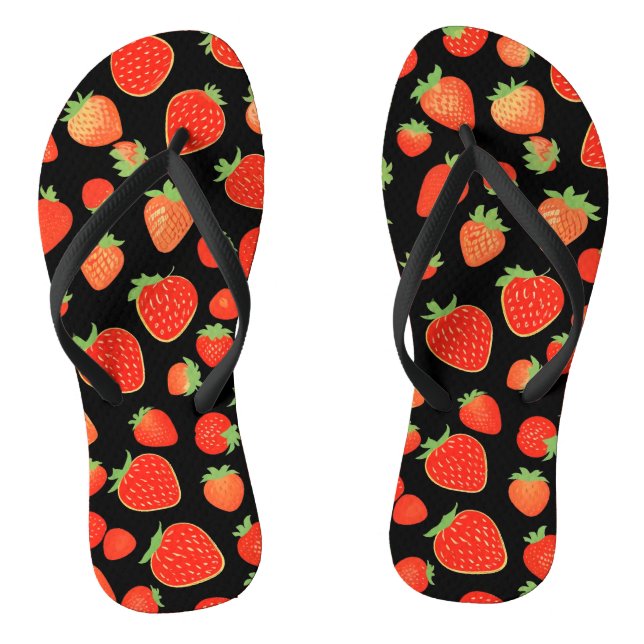 Erdbeermuster Flip Flops (Fußbett)