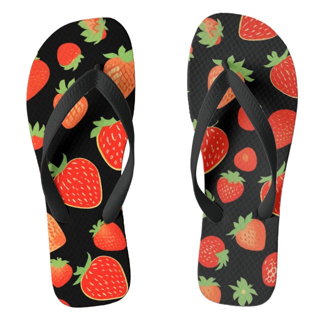 Erdbeermuster Flip Flops (Fußbett)