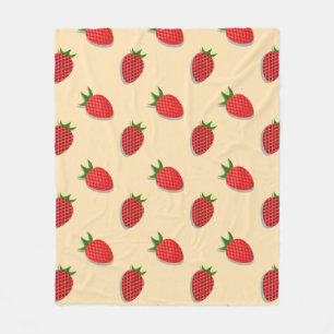 Erdbeermuster für Früchte im Sommer gute Gesichtsb Fleecedecke