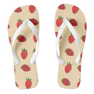 Erdbeermuster für Früchte im Sommer gute Gesichtsb Flip Flops