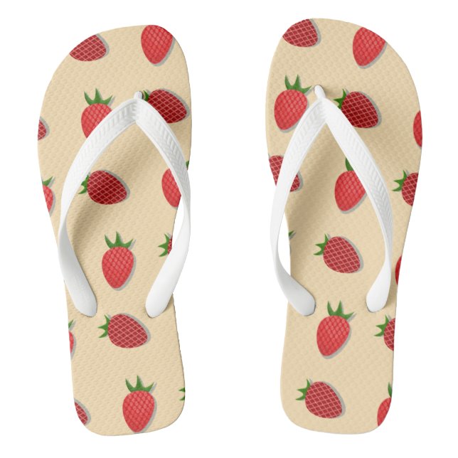 Erdbeermuster für Früchte im Sommer gute Gesichtsb Flip Flops (Fußbett)