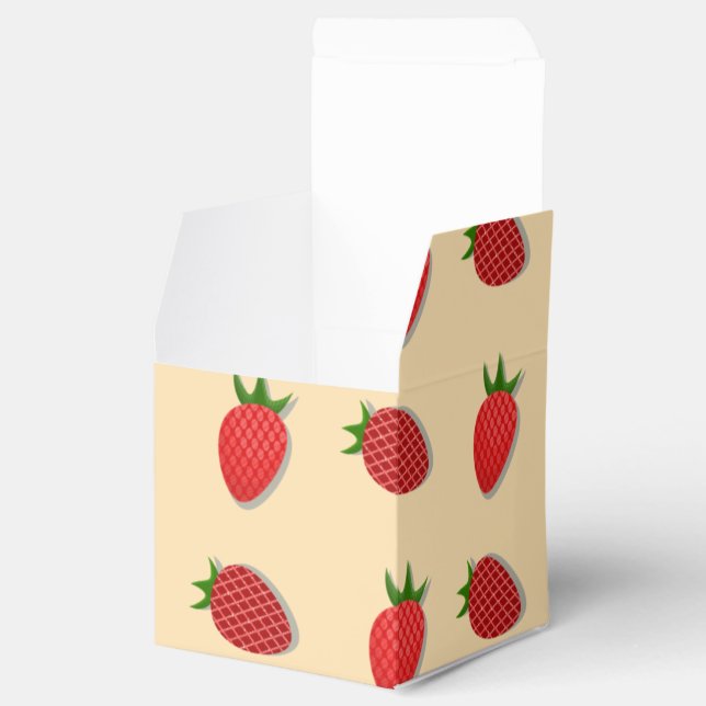 Erdbeermuster für Früchte im Sommer gute Gesichtsb Geschenkschachtel (Geöffnet)