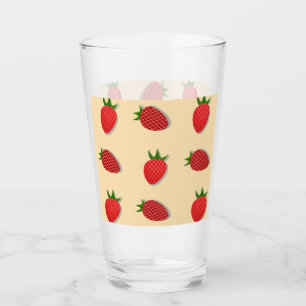 Erdbeermuster für Früchte im Sommer gute Gesichtsb Glas