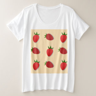 Erdbeermuster für Früchte im Sommer gute Gesichtsb Große Größe T-Shirt