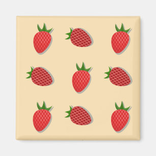 Erdbeermuster für Früchte im Sommer gute Gesichtsb Magnet
