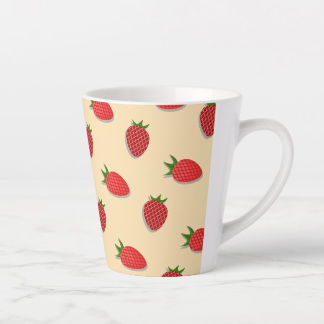Erdbeermuster für Früchte im Sommer gute Gesichtsb Milchtasse (Rechts)